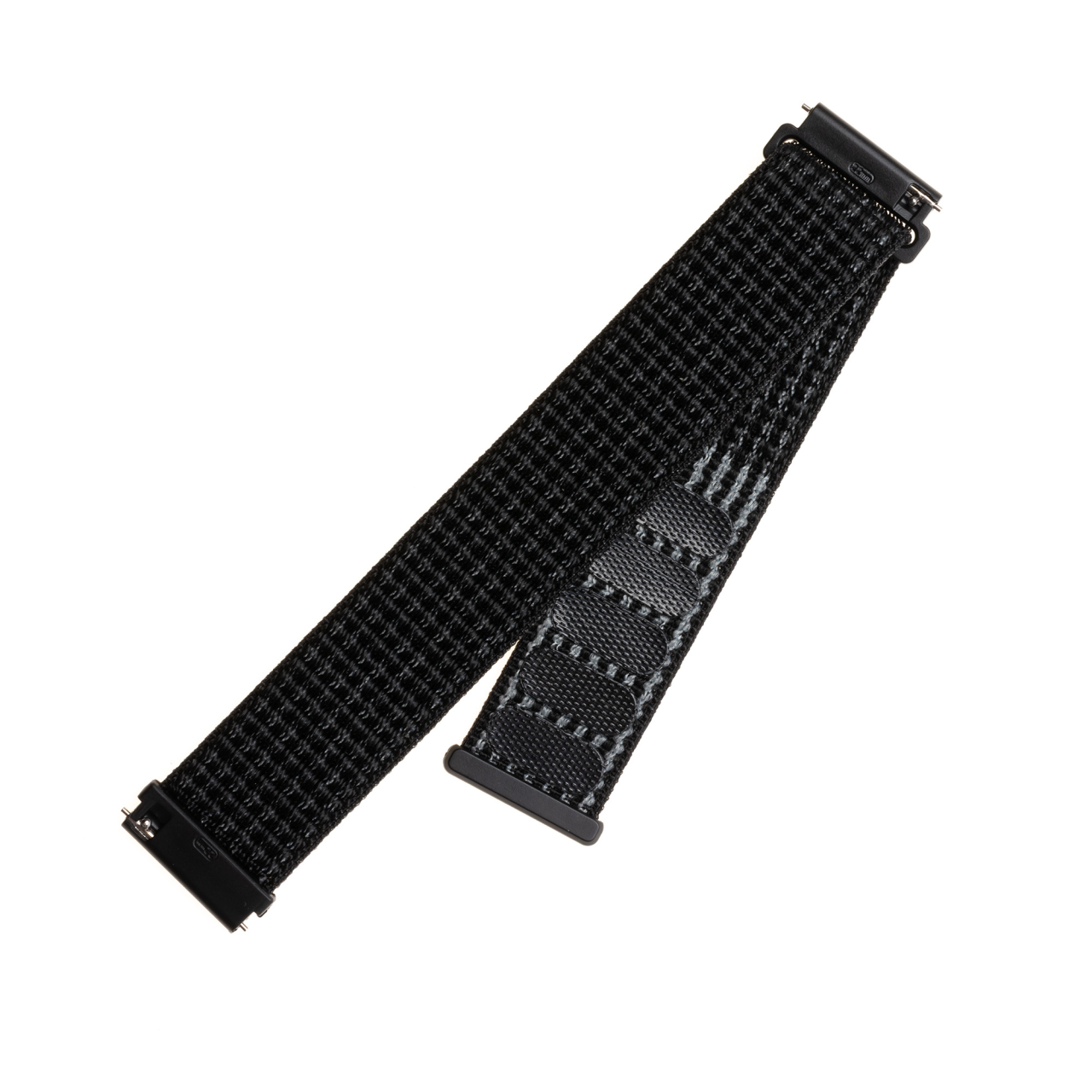 FIXED Nylonový řemínek Nylon Strap s Quick Release 22mm pro smartwatch, reflexně černý