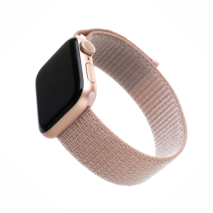 FIXED Nylonový řemínek Nylon Strap pro Apple Watch 38/40/41mm, růžově zlatý