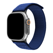 FIXED Nylonový řemínek Nylon Sporty Strap pro Apple Watch Ultra 49mm, tmavě modrý