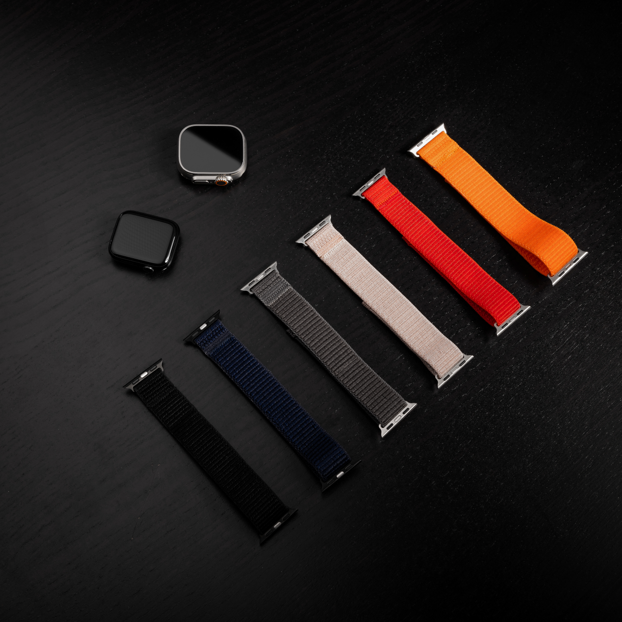 FIXED Nylonový řemínek Nylon Sporty Strap pro Apple Watch Ultra 49mm, oranžový