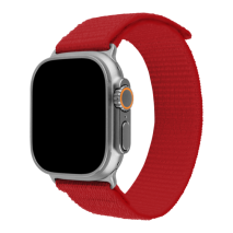 FIXED Nylonový řemínek Nylon Sporty Strap pro Apple Watch Ultra 49mm, červený
