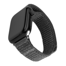 FIXED Nylonový řemínek Nylon Sporty Strap pro Apple Watch 42/44/45/46mm, tmavě šedý