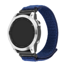 FIXED Nylonový řemínek Nylon Sporty Strap pro Garmin QuickFit 22mm, tmavě modrý