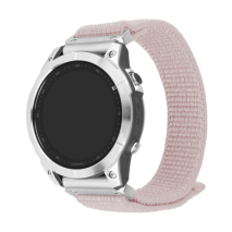FIXED Nylonový řemínek Nylon Sporty Strap pro Garmin QuickFit 22mm, růžově zlatý