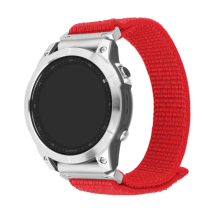 FIXED Nylonový řemínek Nylon Sporty Strap pro Garmin QuickFit 26mm, červený