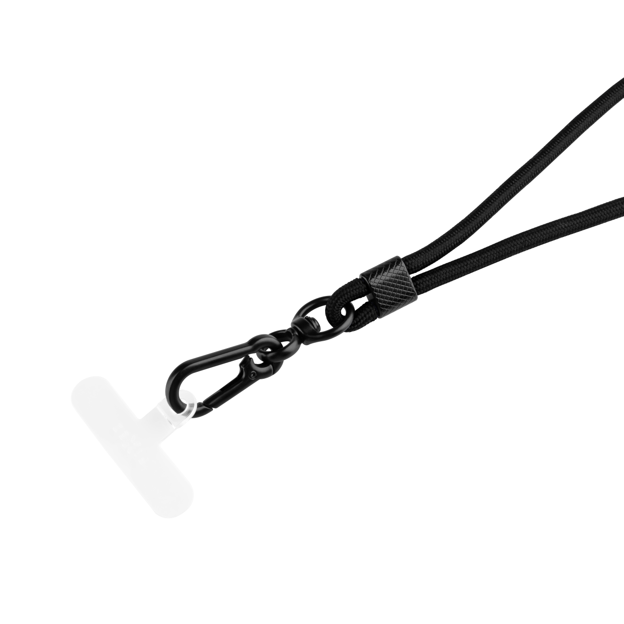 FIXED Univerzální šňůrka NeckUni pro telefony se zadním krytem, černá