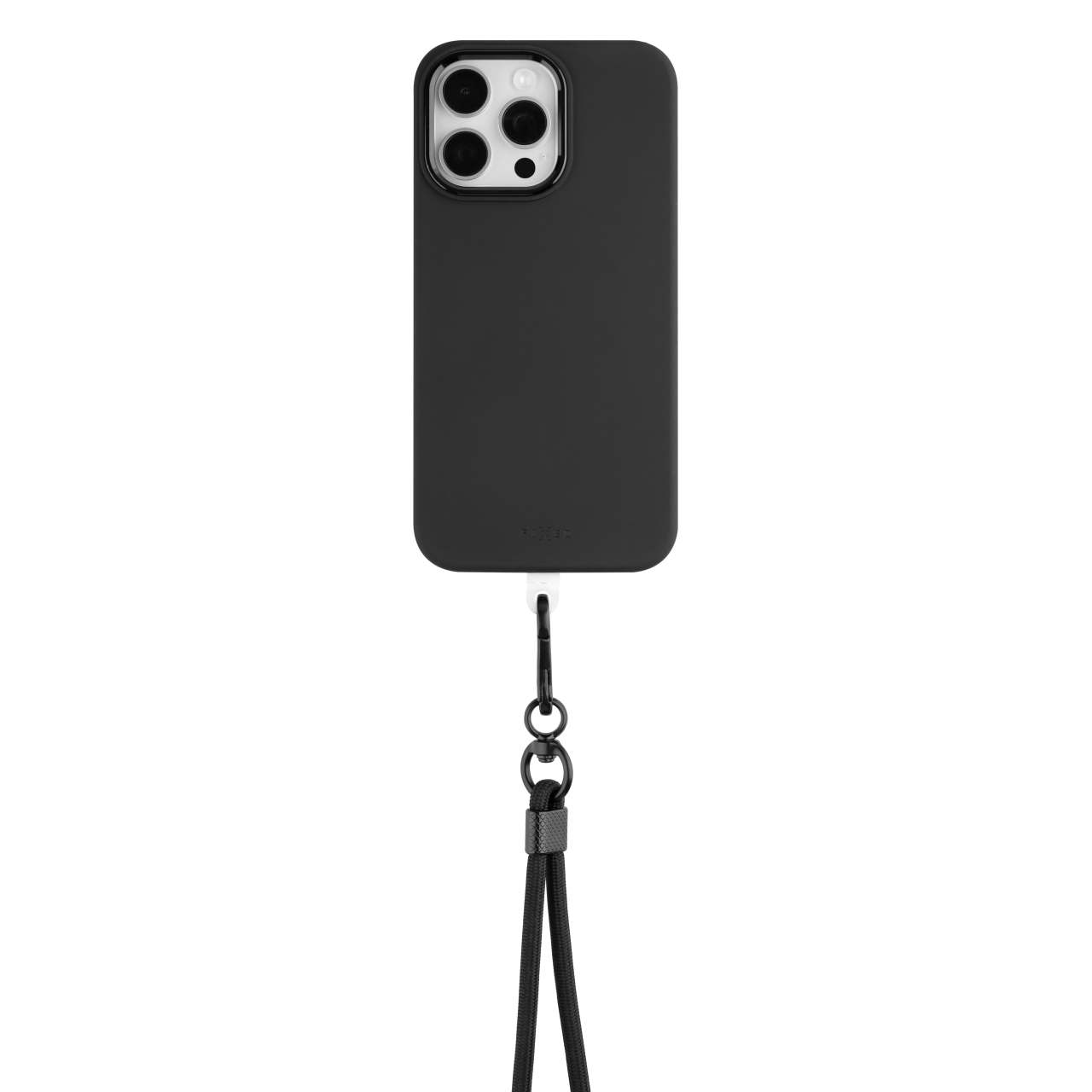 FIXED Univerzální šňůrka NeckUni pro telefony se zadním krytem, černá