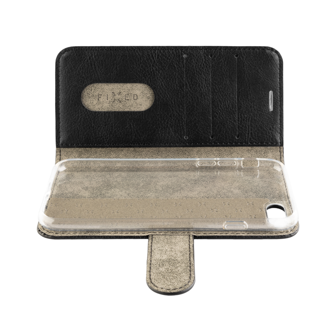 FIXED Pouzdro typu kniha Opus pro Apple iPhone 7/8/SE (2020/2022), černé