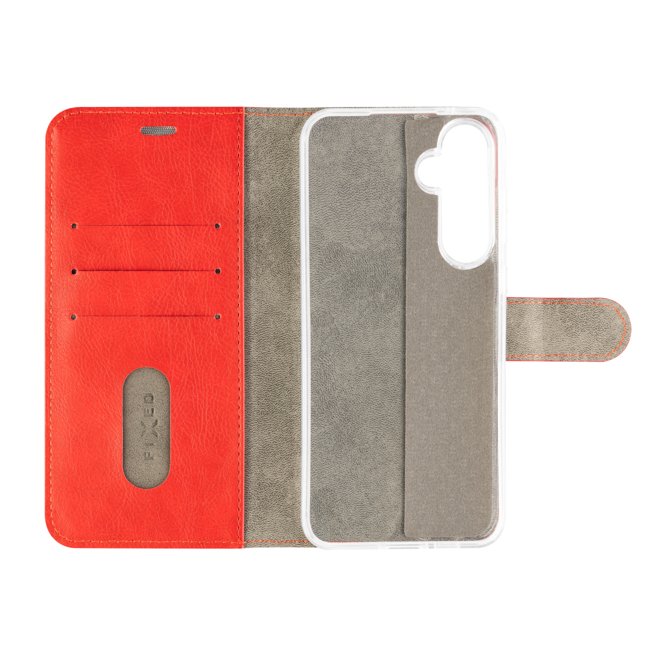 FIXED Pouzdro typu kniha Opus pro Samsung Galaxy A55 5G, červené