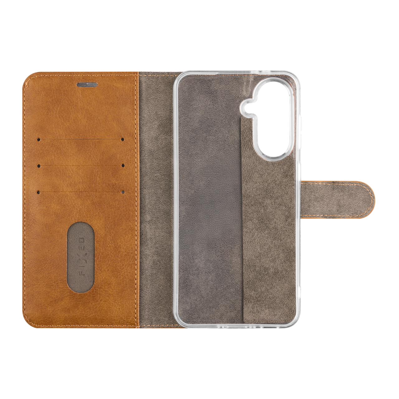 FIXED Pouzdro typu kniha Opus pro Samsung Galaxy A36 5G, hnědé