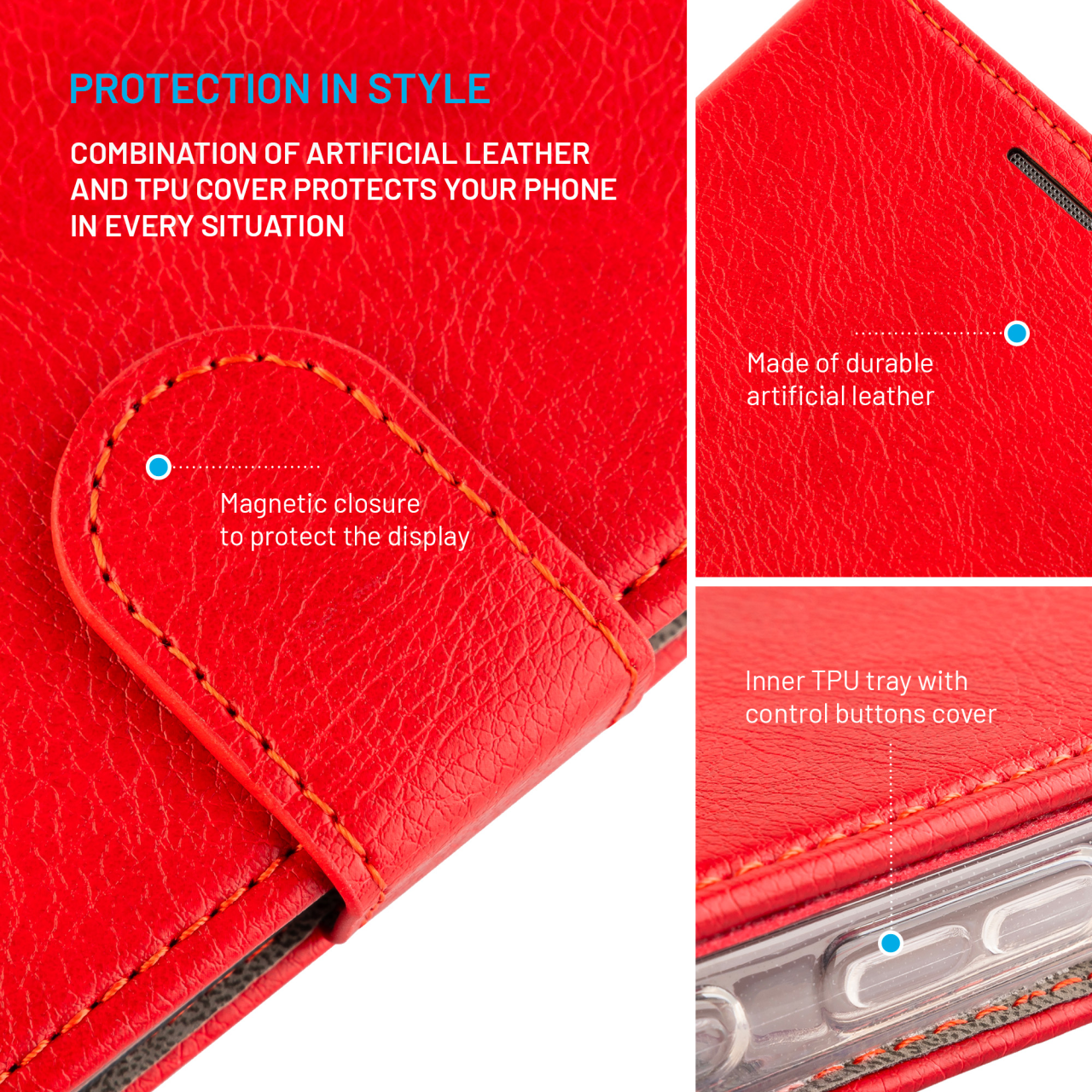 FIXED Pouzdro typu kniha Opus pro Samsung Galaxy S25+, červené