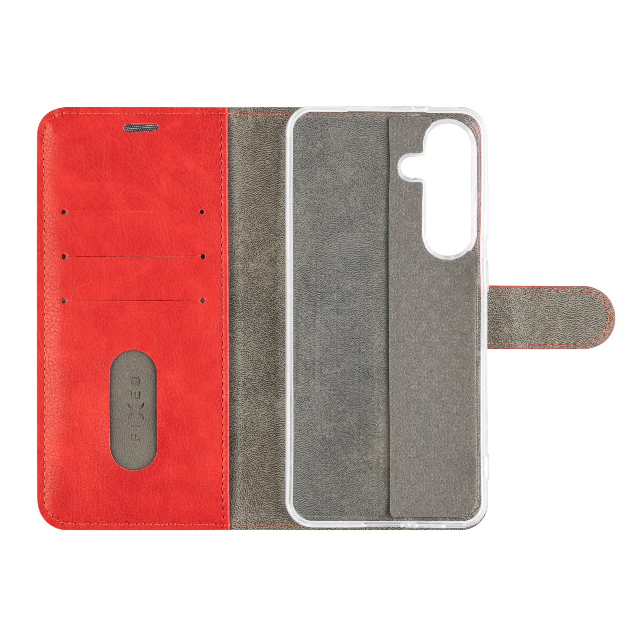 FIXED Pouzdro typu kniha Opus pro Samsung Galaxy S25+, červené