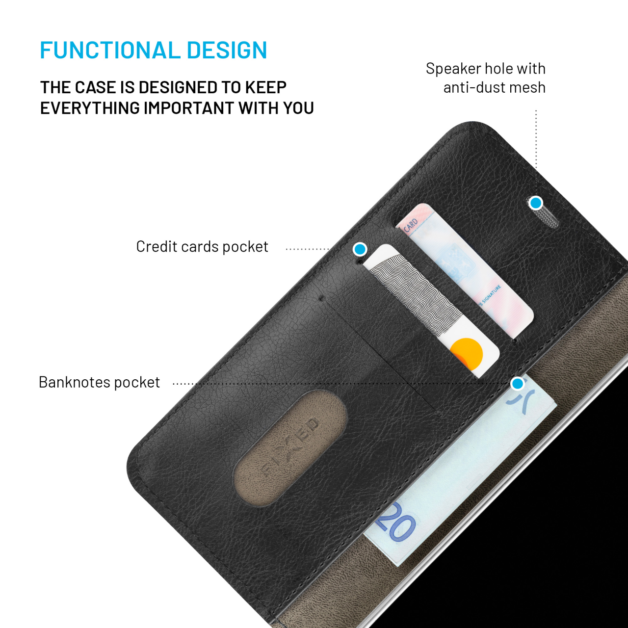 Flip pouzdro na mobil Infinix Hot 50 Pro+ - FIXED Opus černé