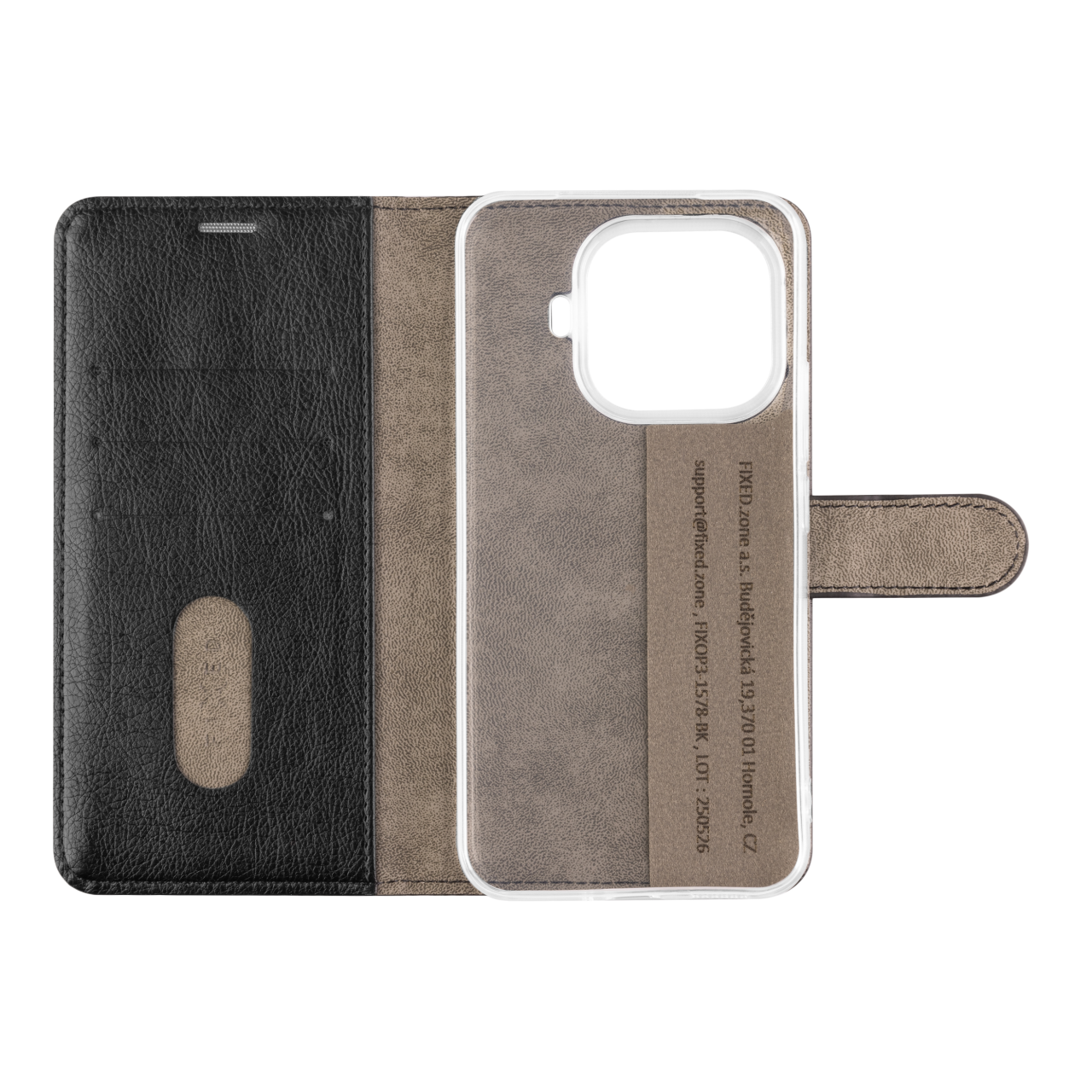 Flipové pouzdro FIXED Opus pro Xiaomi 15T Pro černé