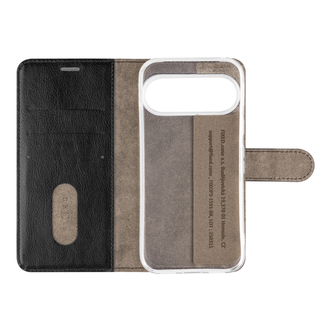 Flip pouzdro FIXED Opus Pixel 10/10 Pro 5G – černé