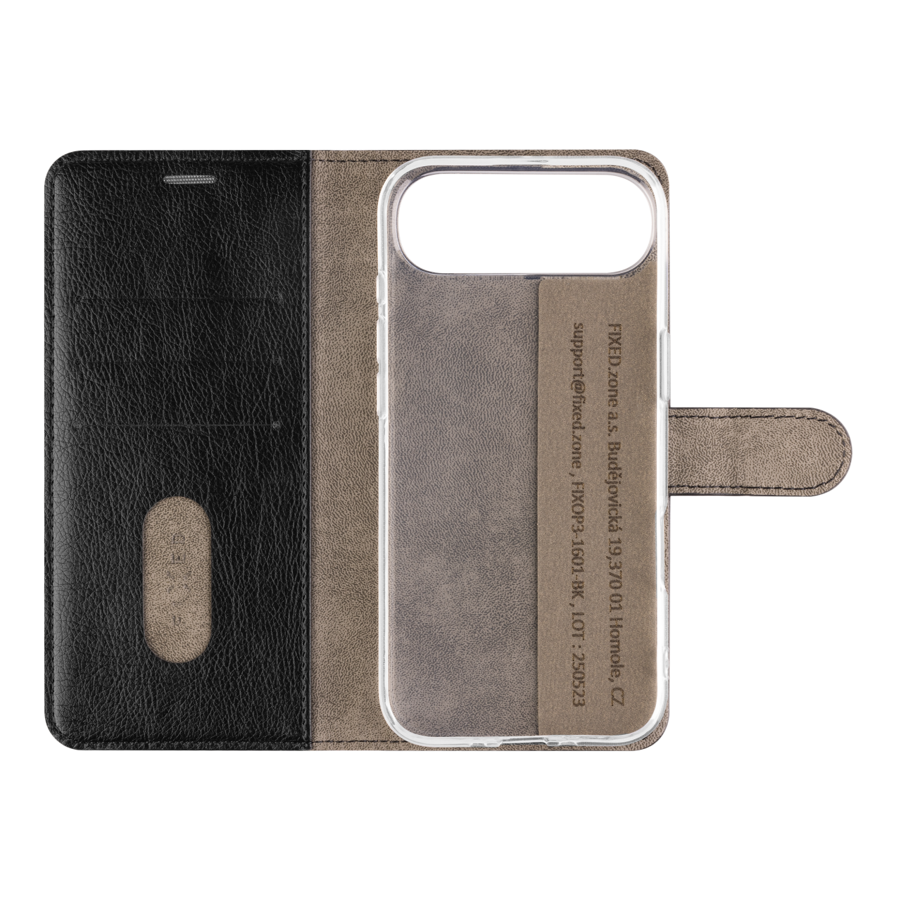 FIXED Opus iPhone Air – černé flipové pouzdro