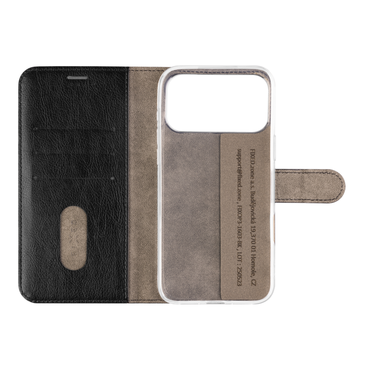 FIXED Opus iPhone 17 Pro Max – černé flipové pouzdro