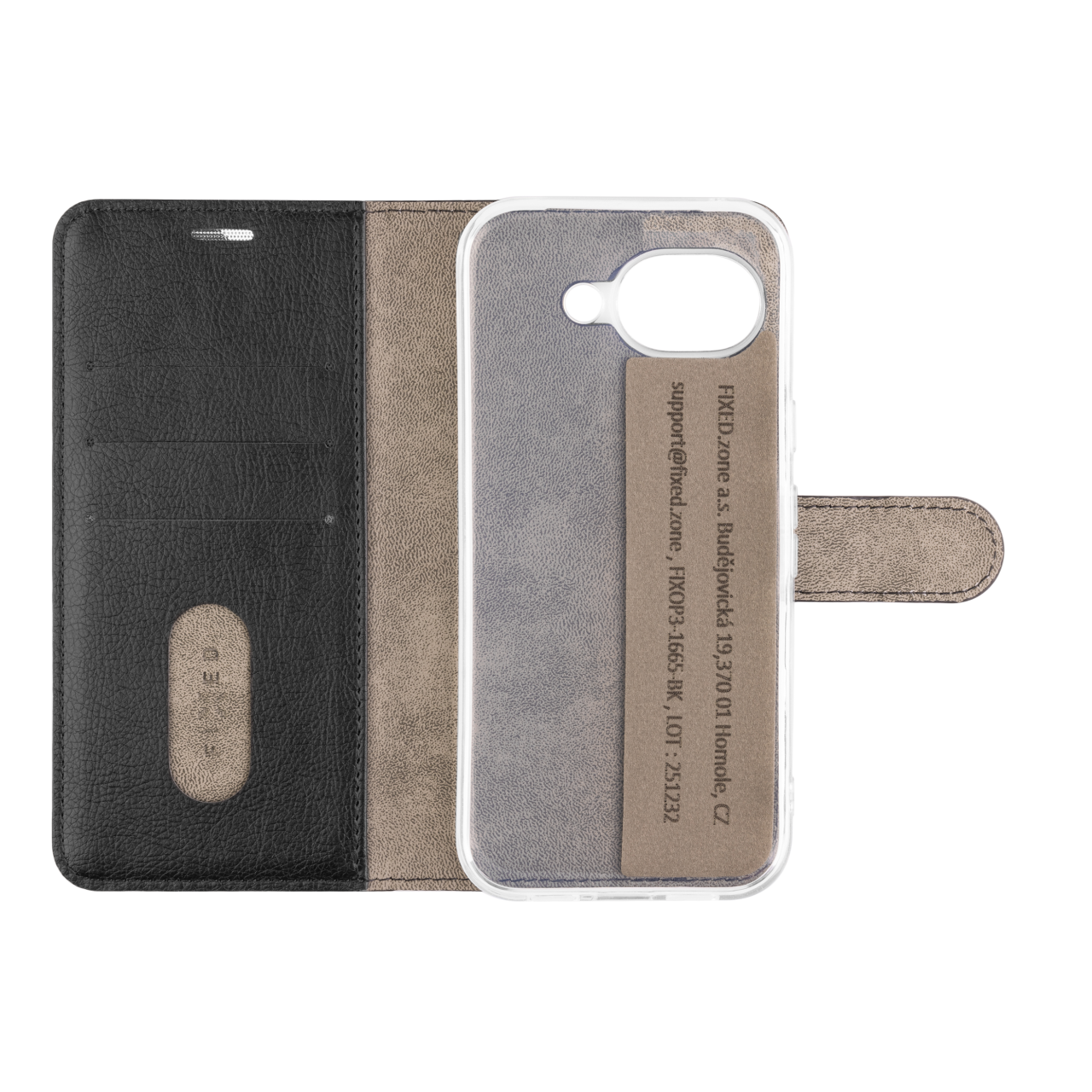 Pouzdro typu kniha FIXED Opus pro Google Pixel 10A, černé