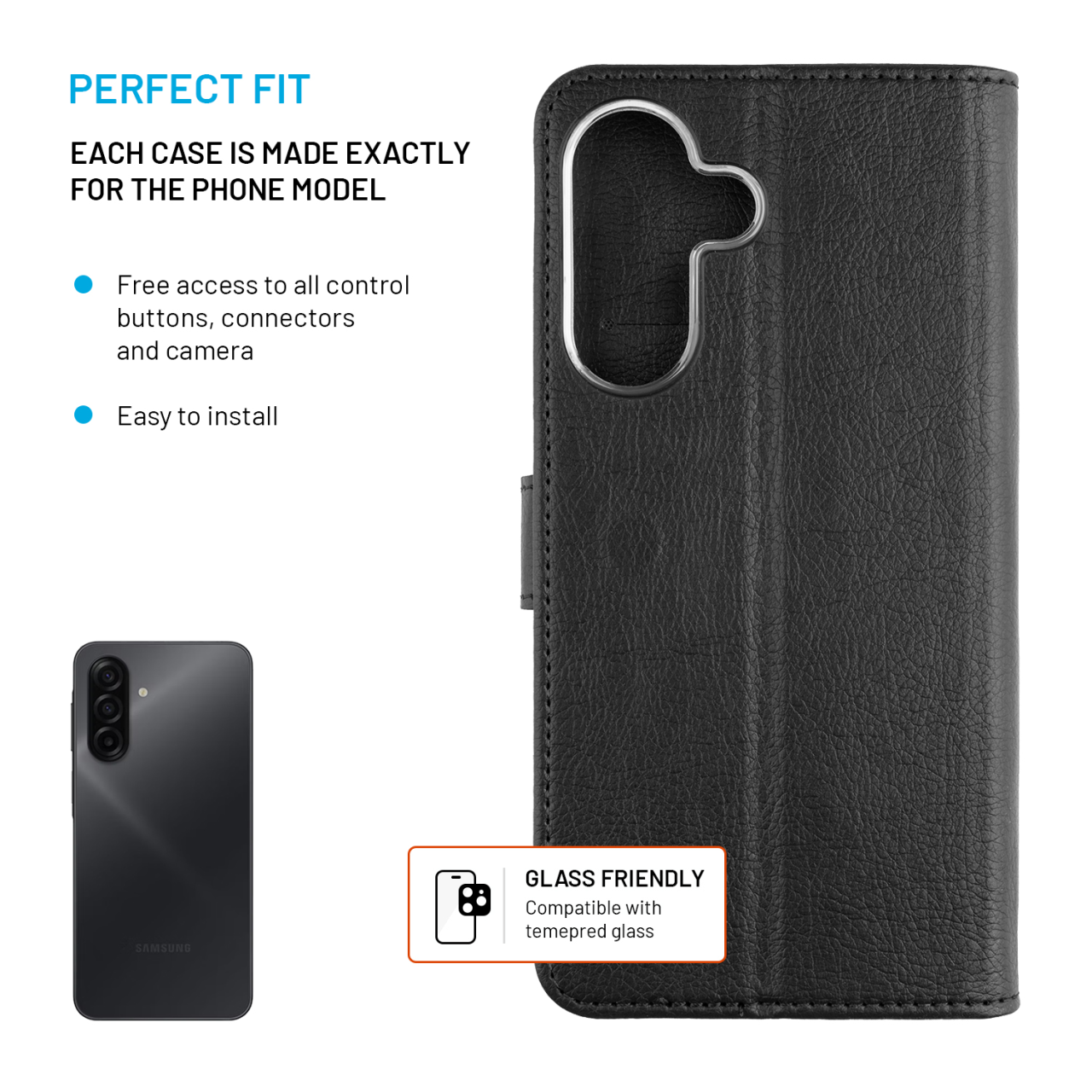 Pouzdro typu kniha FIXED Opus pro Samsung Galaxy A27 5G, černé