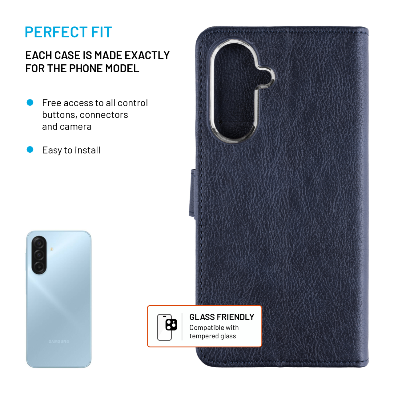 Flip pouzdro na mobil Samsung Galaxy A18 - Fixed Opus, modré