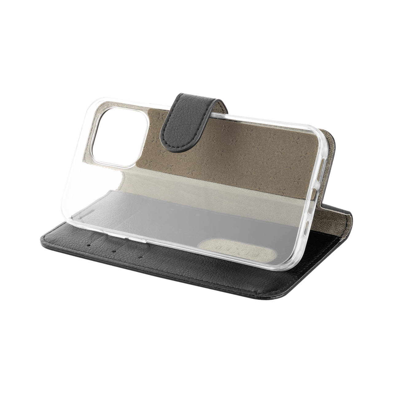 FIXED Pouzdro typu kniha Opus pro Apple iPhone 12/12 Pro, černé