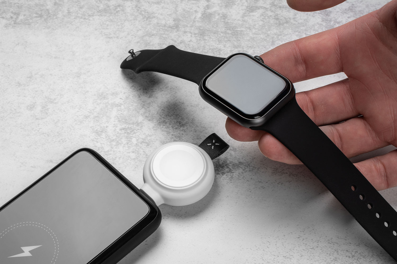 FIXED Magnetický nabíjecí adaptér Orb pro Apple Watch s podporou rychlonabíjení, MFI certifikace, bílý