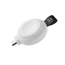 FIXED Magnetický nabíjecí adaptér Orb pro Apple Watch s podporou rychlonabíjení, MFI certifikace, bílý