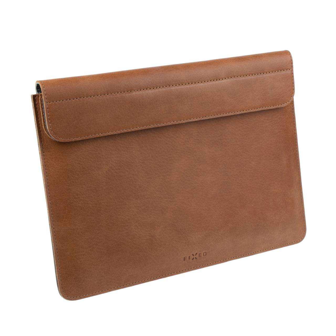 FIXED Kožené pouzdro Oxford pro Apple MacBook Air 15,3" (2023/2024/2025), hnědé