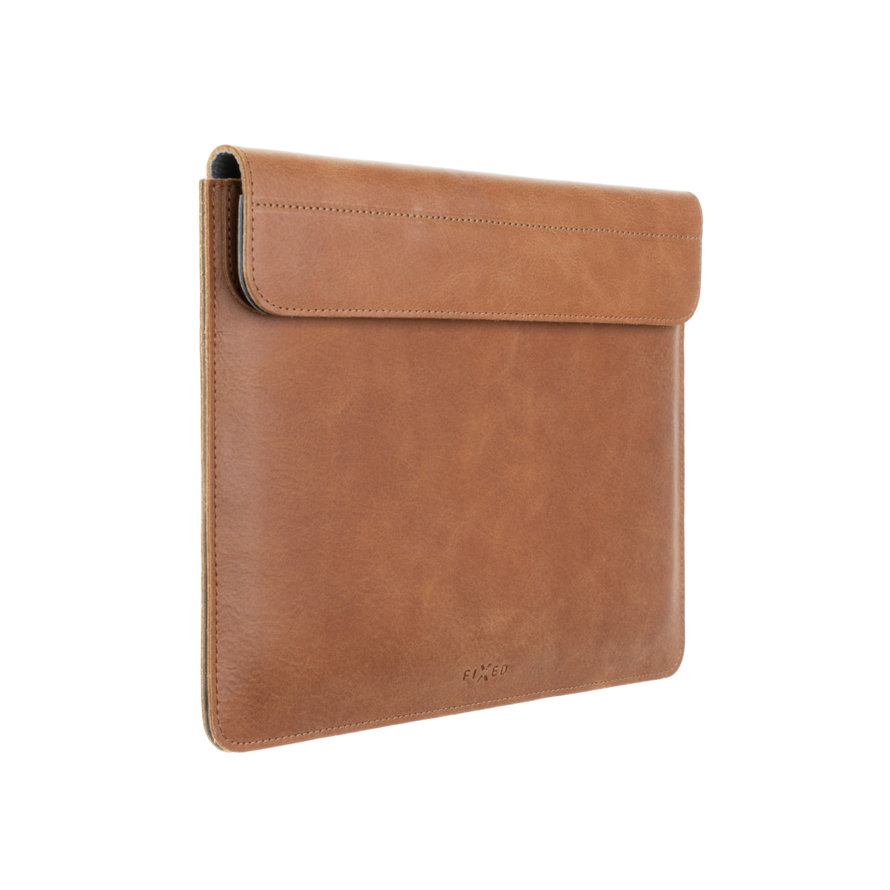 FIXED Kožené pouzdro Oxford pro Apple MacBook Air 13,6" (2022/2024/2025), hnědé