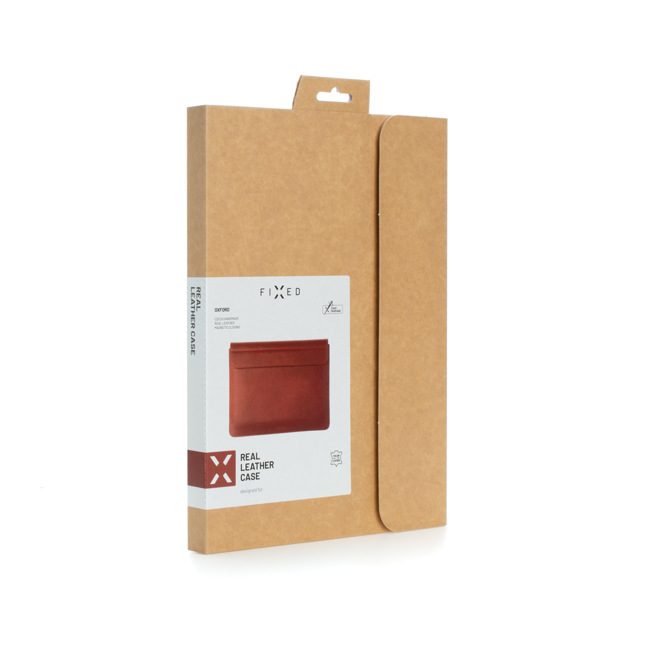 Kožené pouzdro pro Apple iPad Pro 12,9" (2018/2020/2021/2022) s klávesnicí Folio - Fixed Oxford, červené