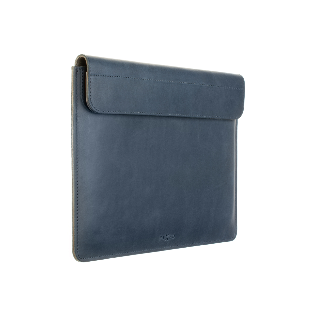 FIXED Kožené pouzdro Oxford pro Apple MacBook 12", modré