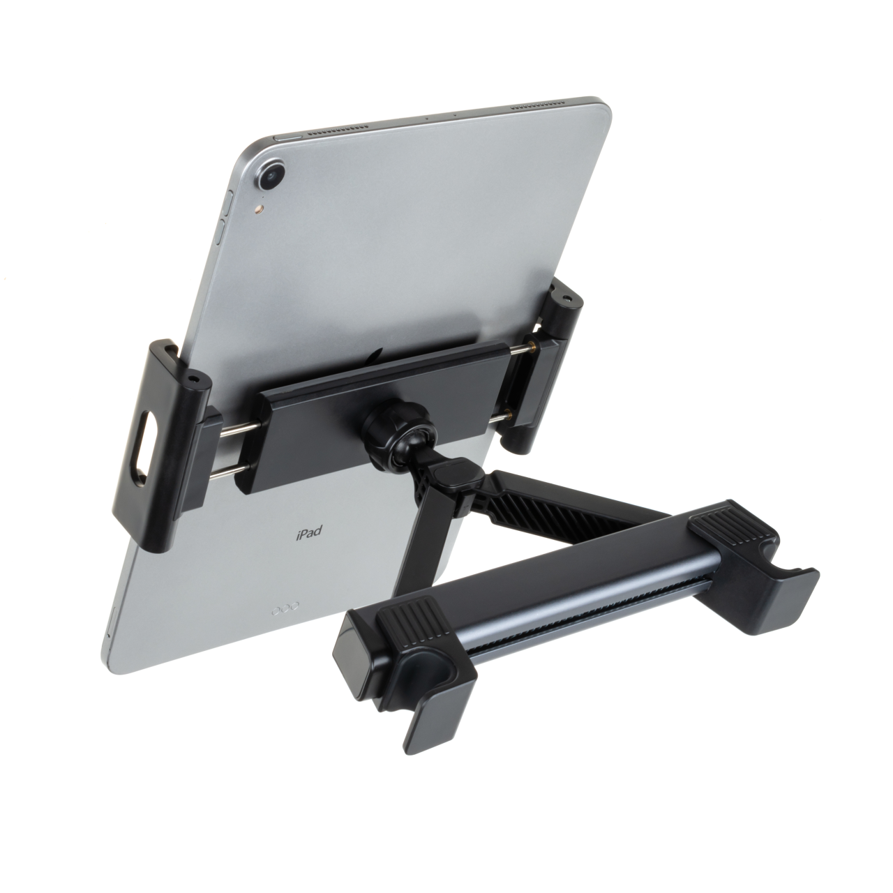 FIXED Univerzální držák pro tablety Passenger Max s uchycením do opěrky hlavy a posuvným ramenem, space gray