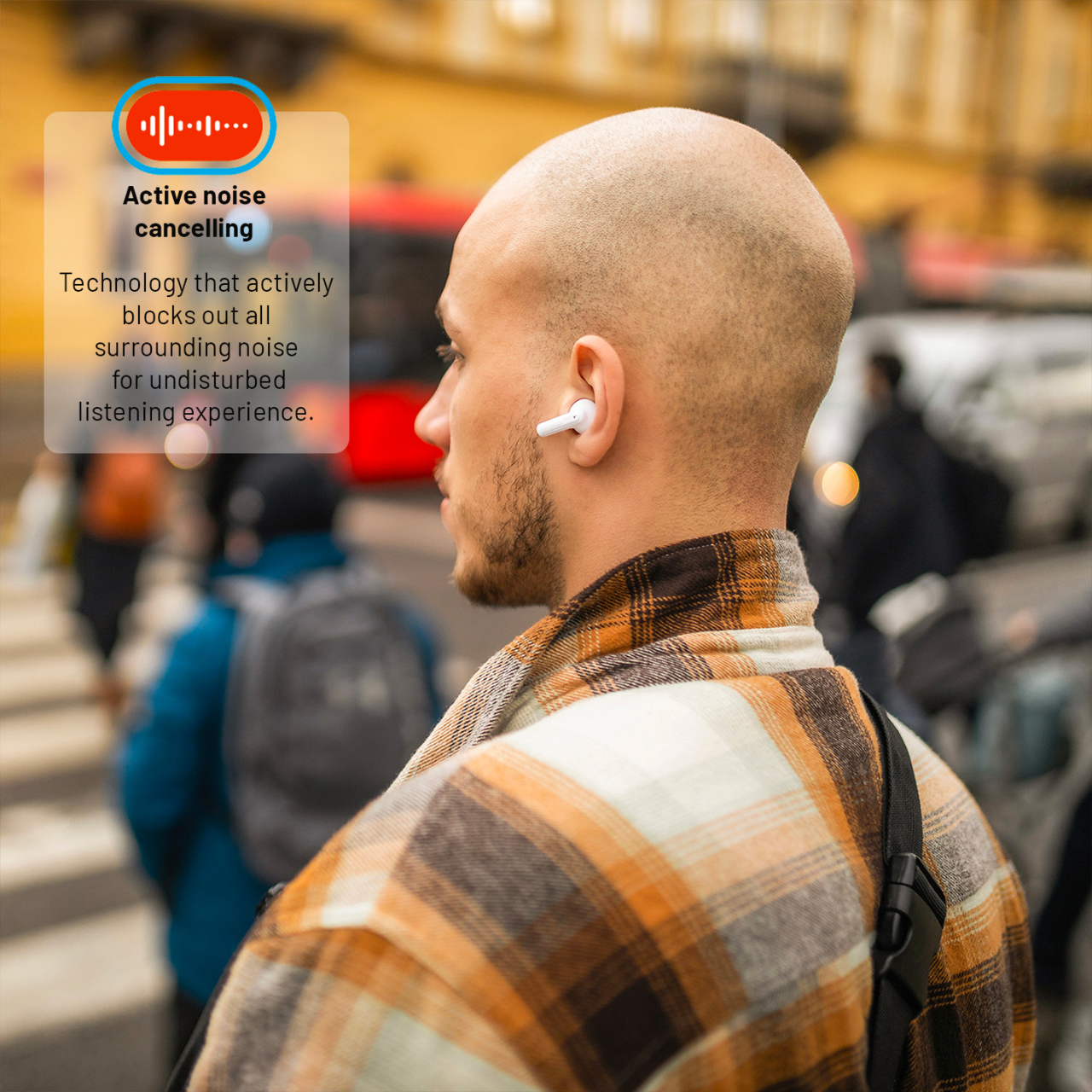 FIXED Bezdrátová TWS sluchátka Pods Pro s ANC a bezdrátovým nabíjením, bílá