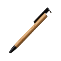 FIXED Propiska 3v1 se stylusem a stojánkem Pen, antibakteriální povrch, bambusové tělo