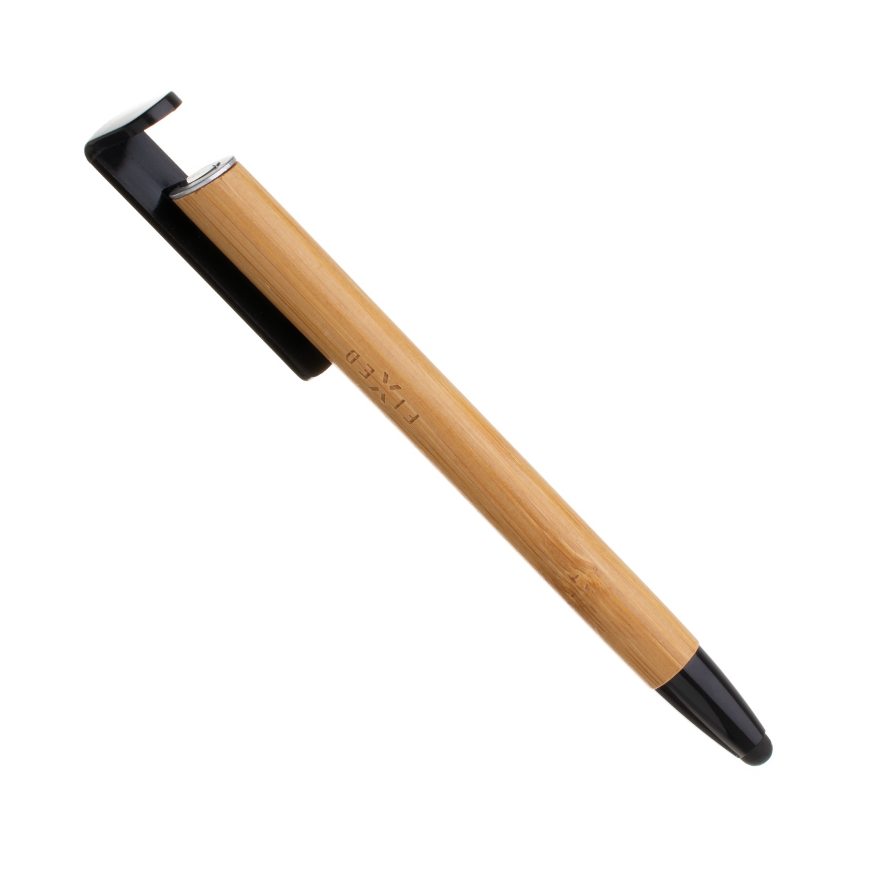FIXED Propiska 3v1 se stylusem a stojánkem Pen, antibakteriální povrch, bambusové tělo