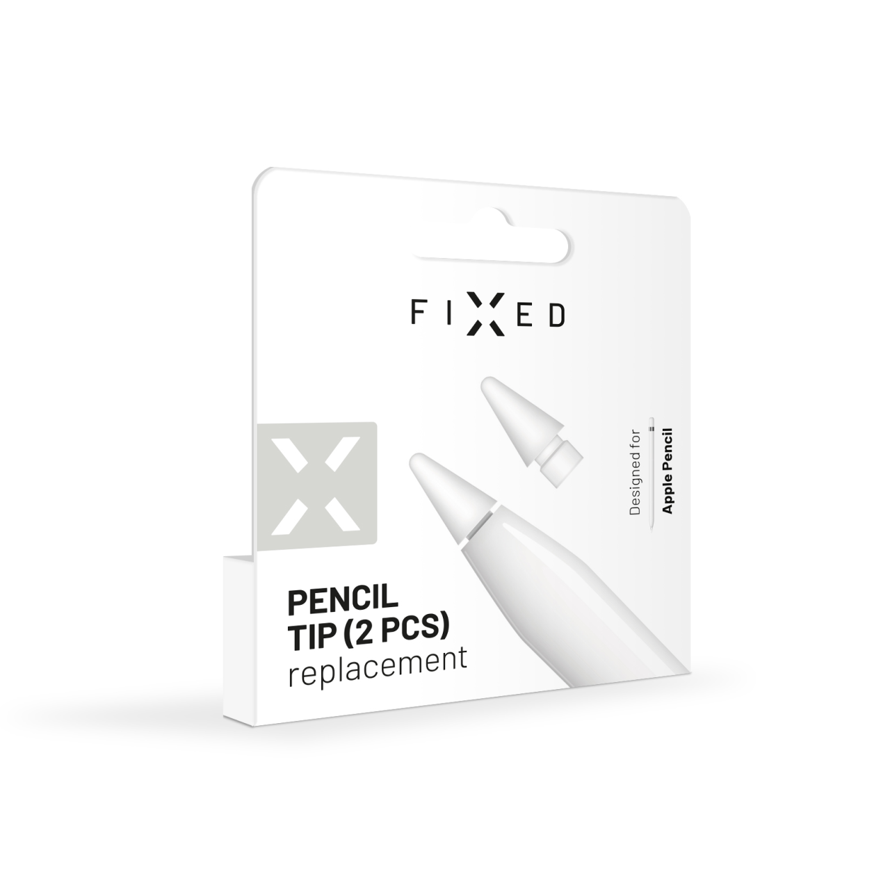 FIXED Náhradní hroty Pencil Tips pro Apple Pencil, 2ks, bílé