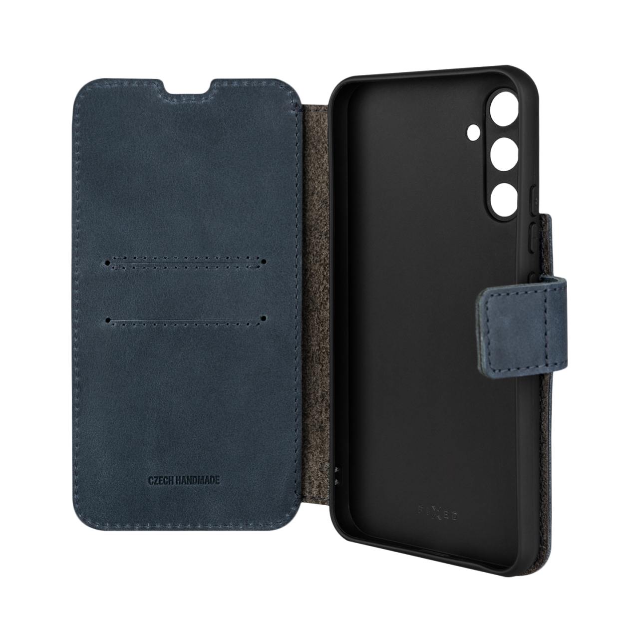 FIXED Kožené pouzdro typu kniha ProFit pro Samsung Galaxy A34 5G, modré