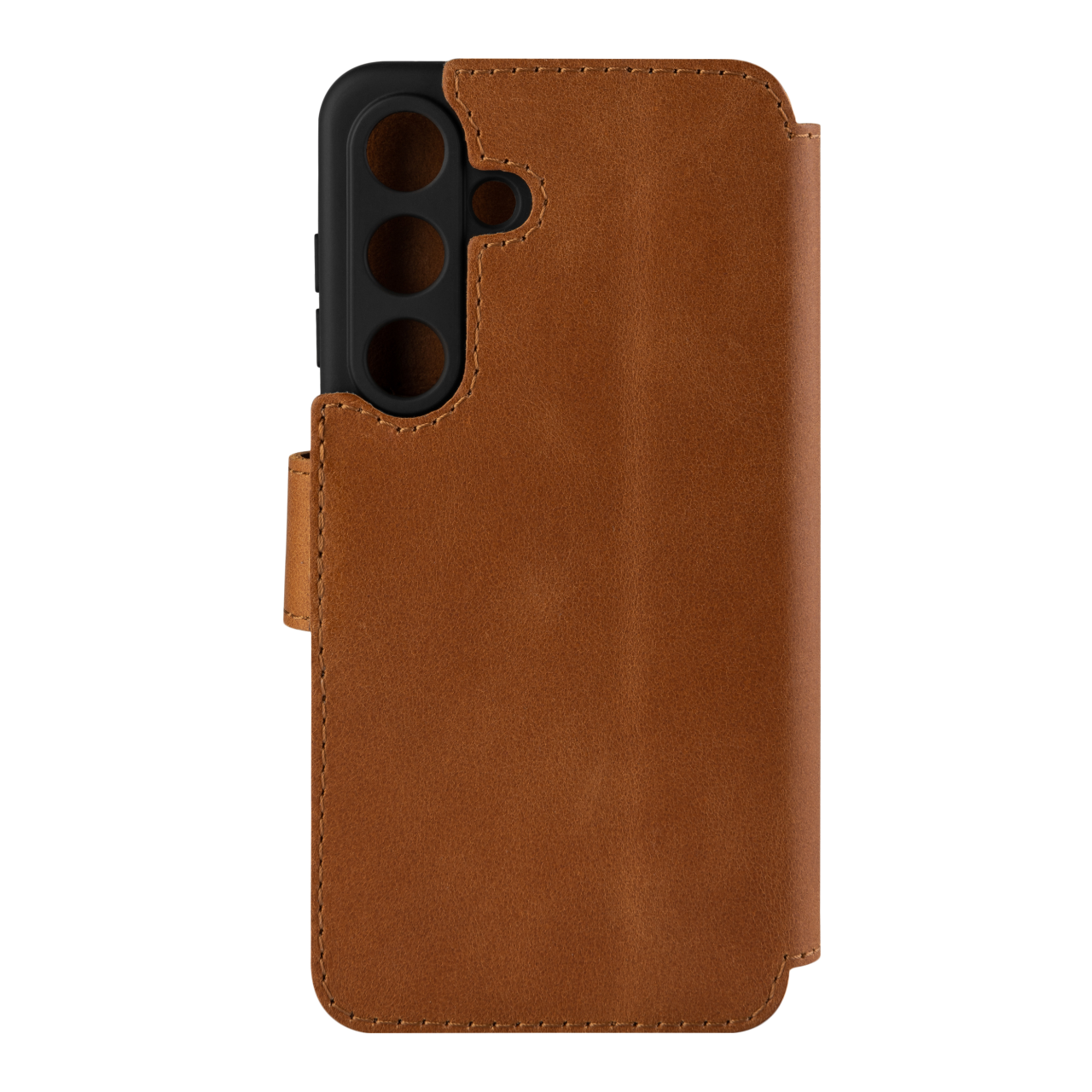 FIXED Kožené pouzdro typu kniha ProFit pro Samsung Galaxy S24, hnědé