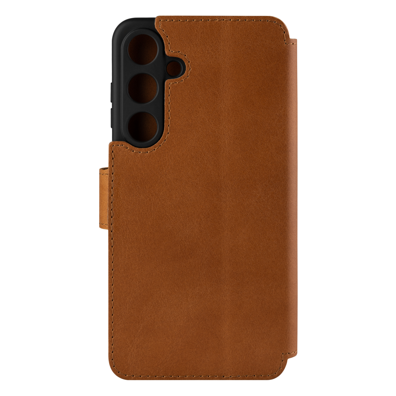 FIXED Kožené pouzdro typu kniha ProFit pro Samsung Galaxy S24+, hnědé