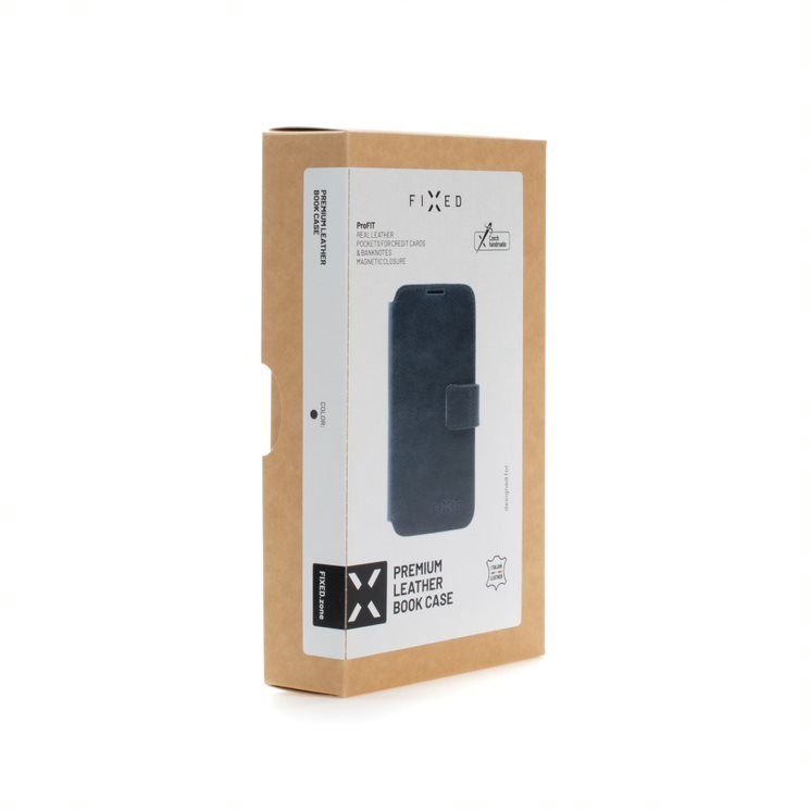 Kožené flip pouzdro na mobil Apple iPhone 16 Pro Max - Fixed ProFit, modré