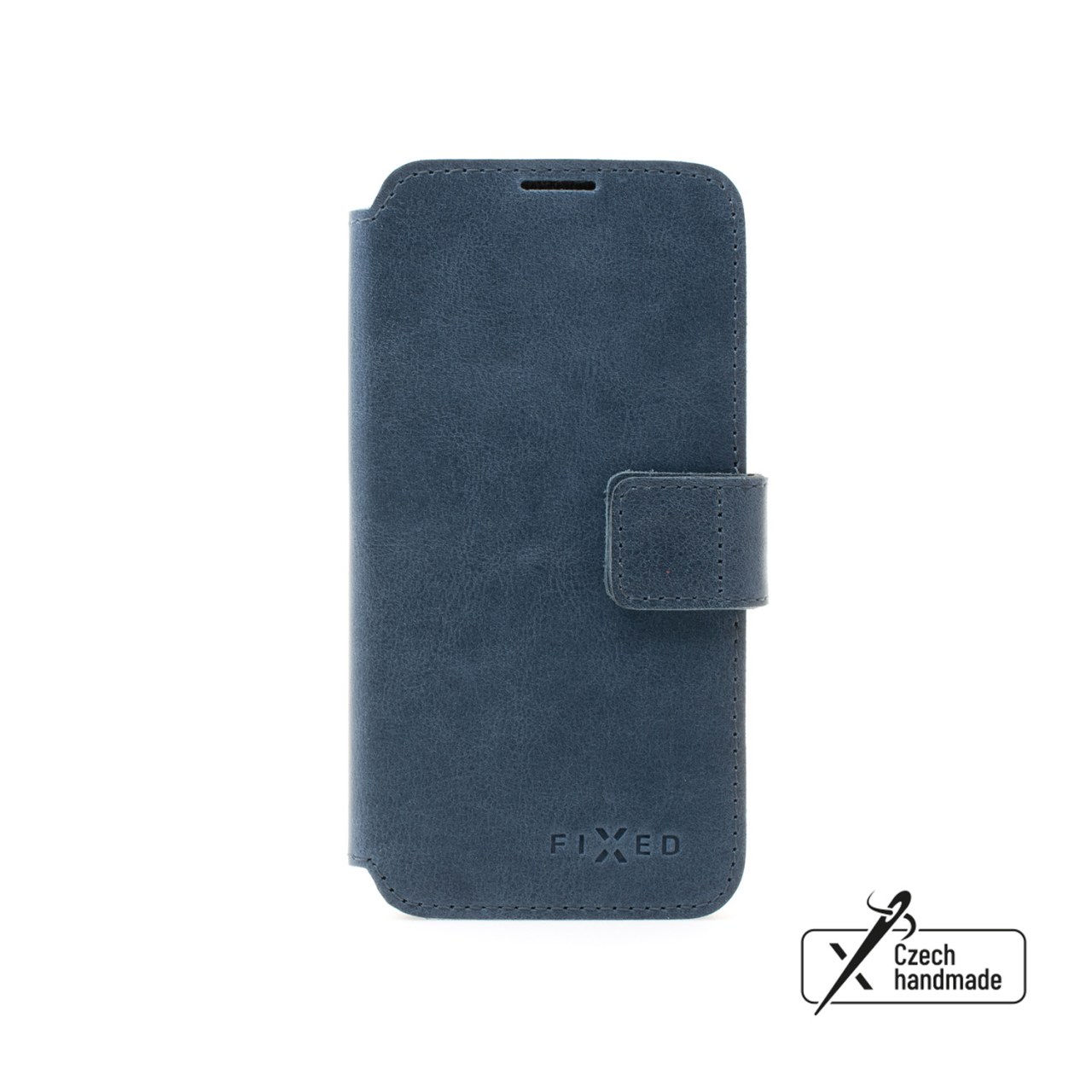 FIXED Kožené pouzdro typu kniha ProFit pro Samsung Galaxy S25, modré