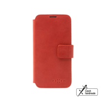 FIXED Kožené pouzdro typu kniha ProFit pro Samsung Galaxy S25+, červené