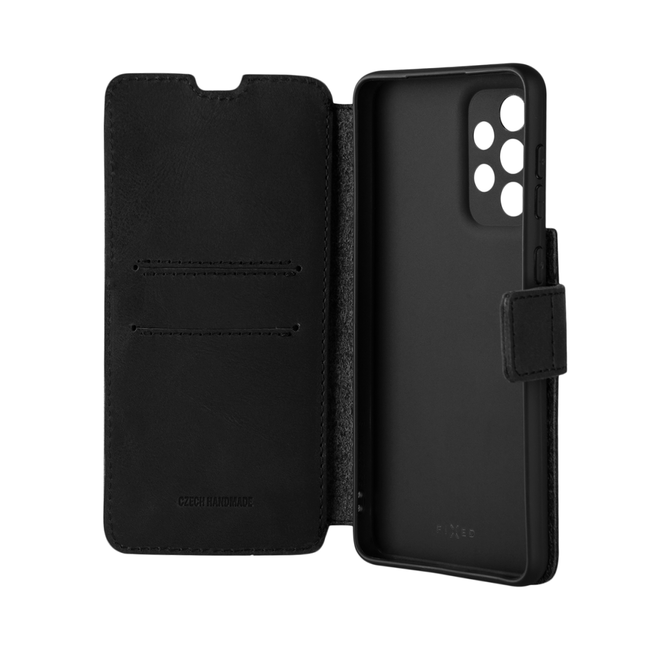 FIXED Kožené pouzdro typu kniha ProFit pro Samsung Galaxy A33 5G, černé