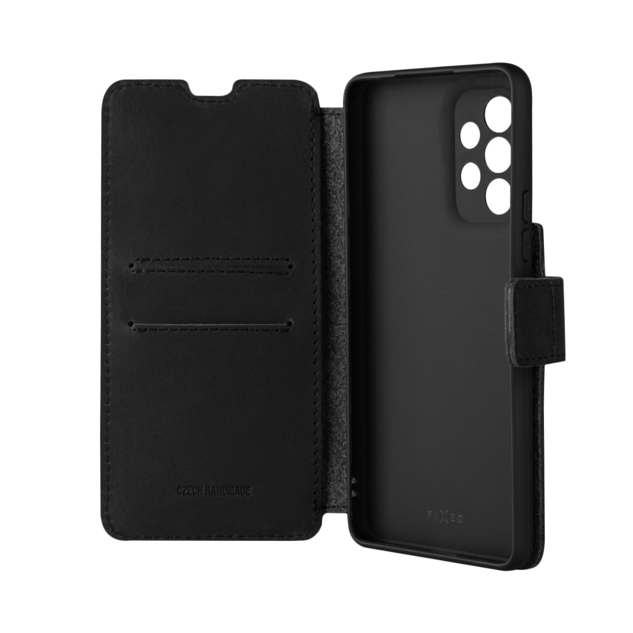 FIXED Kožené pouzdro typu kniha ProFit pro Samsung Galaxy A53 5G, černé