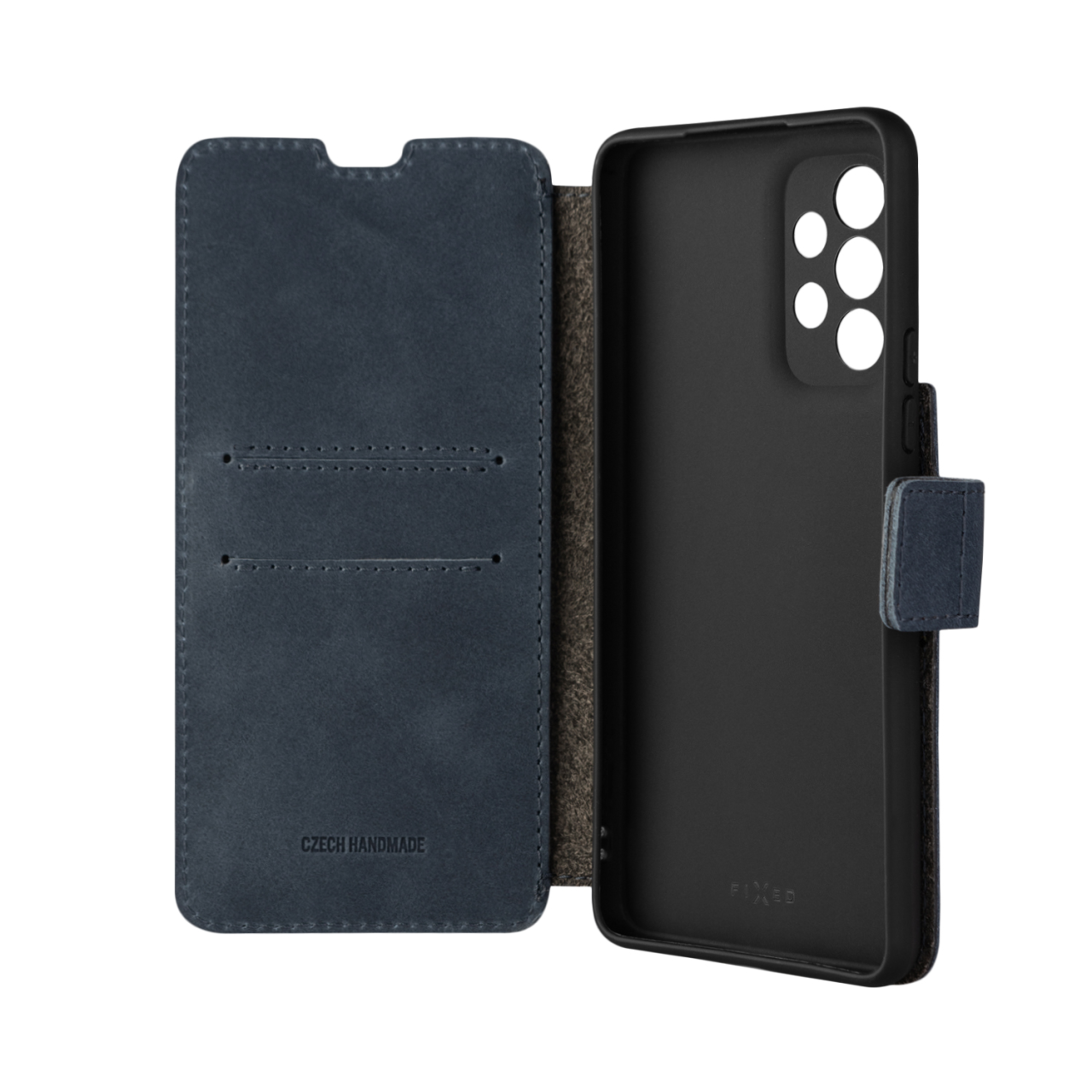 FIXED Kožené pouzdro typu kniha ProFit pro Samsung Galaxy A53 5G, modré
