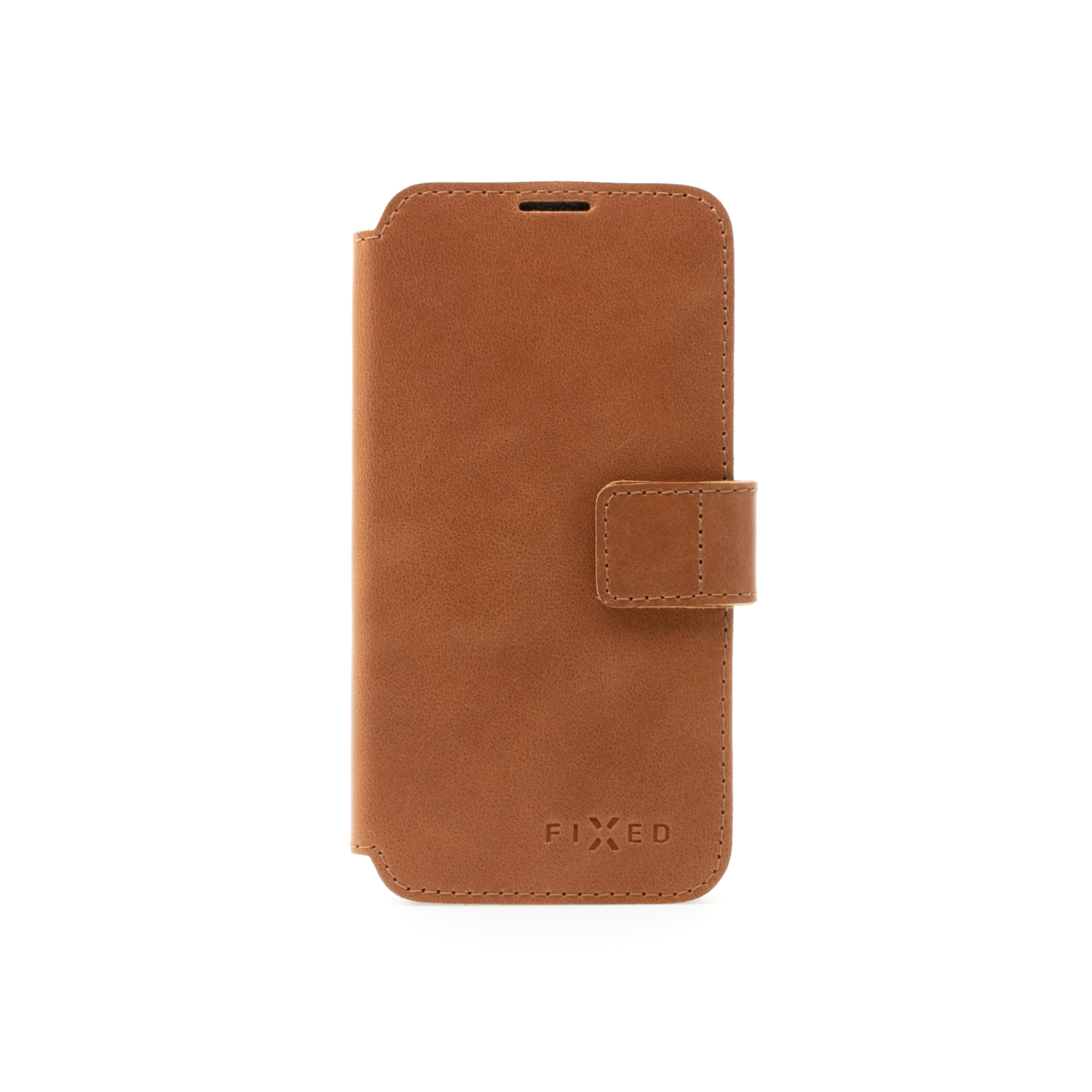 FIXED Kožené pouzdro typu kniha ProFit pro Apple iPhone 14 Plus, hnědé