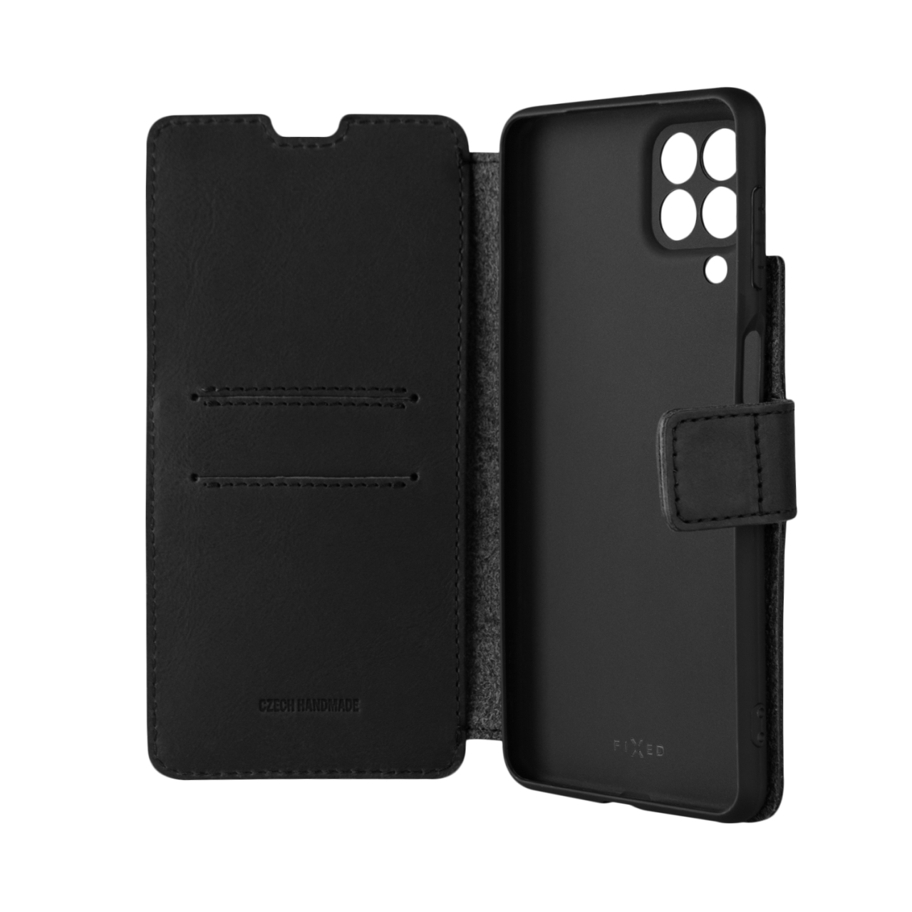 FIXED Kožené pouzdro typu kniha ProFit pro Samsung Galaxy M53 5G, černé