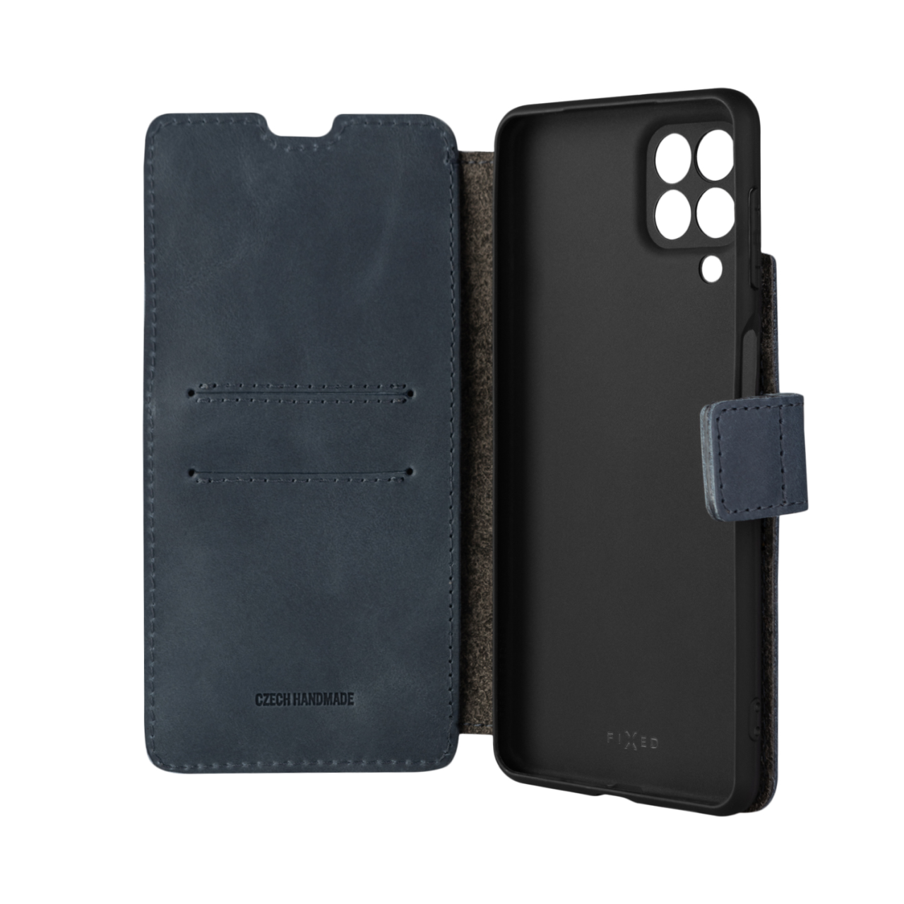 FIXED Kožené pouzdro typu kniha ProFit pro Samsung Galaxy M53 5G, modré