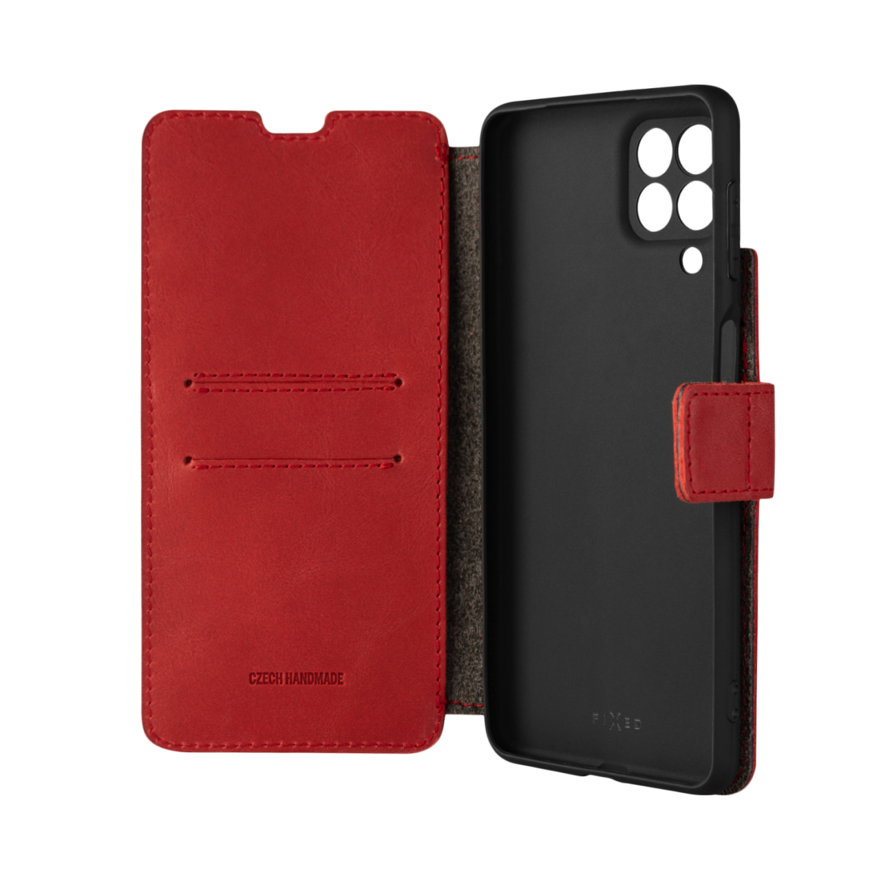 FIXED Kožené pouzdro typu kniha ProFit pro Samsung Galaxy M53 5G, červené