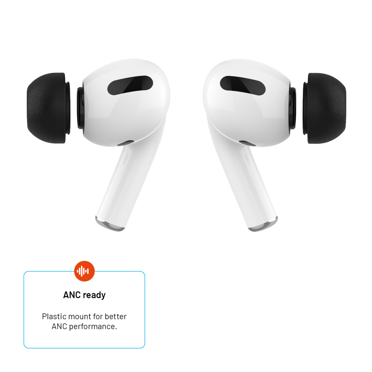 FIXED Špunty z paměťové pěny Plugs Pro pro Apple Airpods Pro/Pro 2, 2 sady, velikost XS